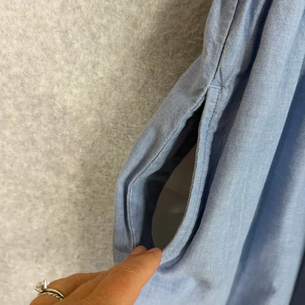 Vtg Susan Bristol Chambray Jumper Dress Size 6 Full Button Cottagecore Country - Picture 5 of 13